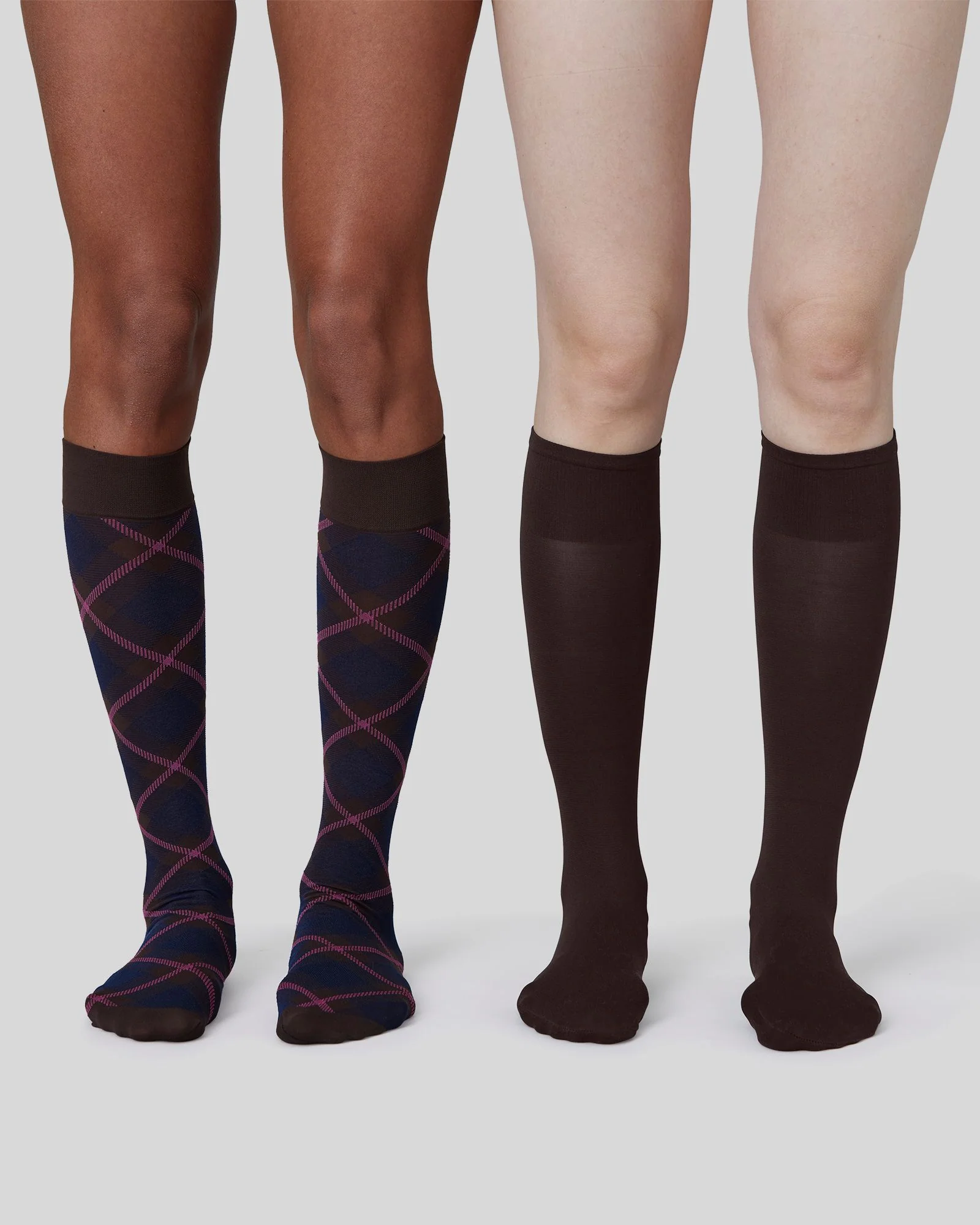 2-pack Franka Check & Solid Knee Highs - Image 3