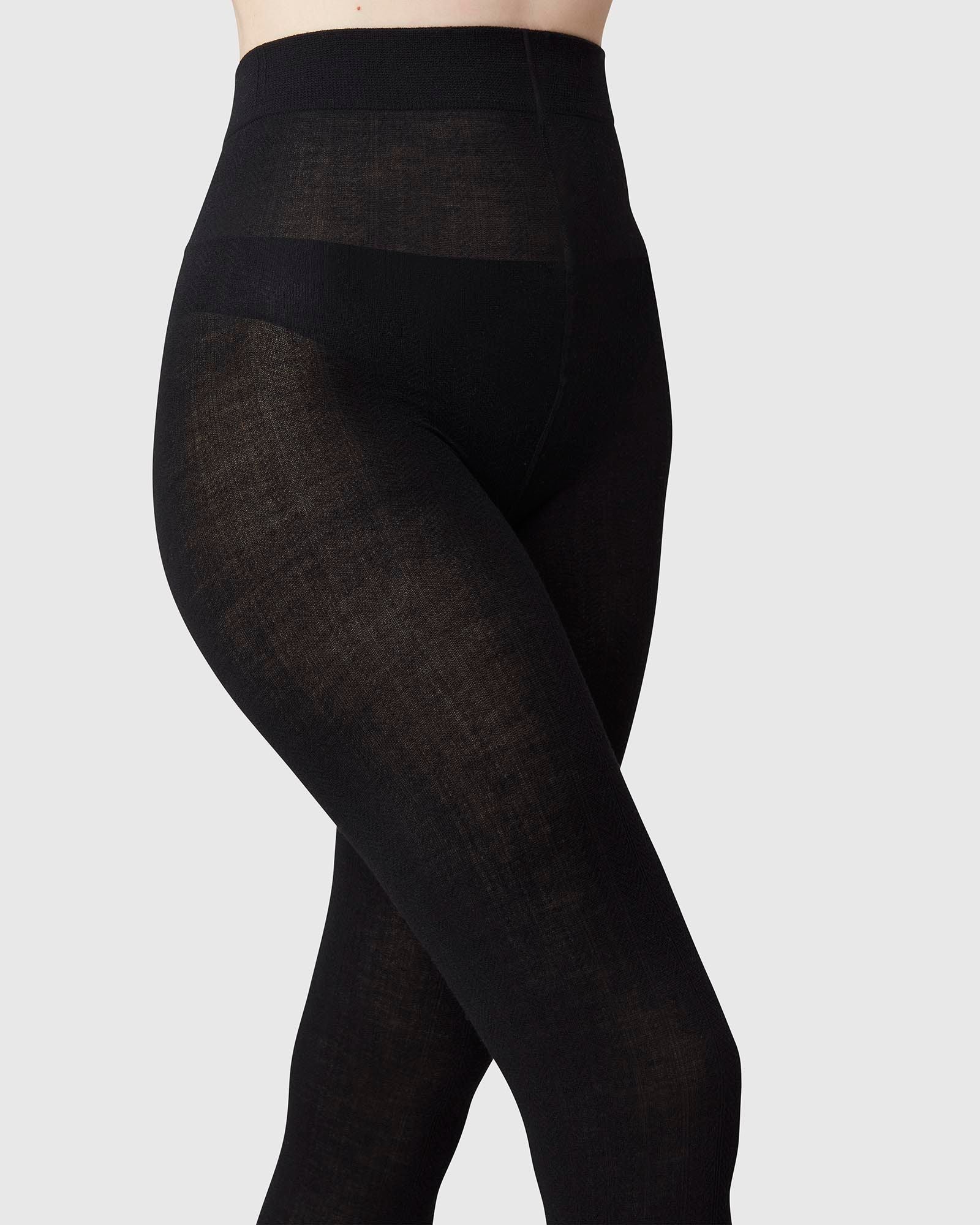 Ylva Fishbone Wool Tights - Image 3